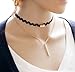 Adorable Woman Hot Sexy Black Lace Multi Layers Tattoo Choker Necklace 2pcs Set Vintage Lolita Necklace