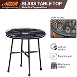 AOUXIN Acapulco 3-Piece Garden Furniture Set with Tempered Glass Table view 5