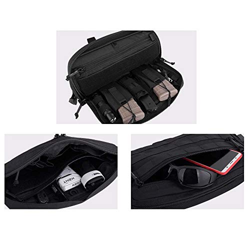 Saigain Radio Rig Chest Harness Bag Holster Holder Work Vest Rig Universal Hands Free for Two Way Radio Walkie Talkie(Rescue Essentials)