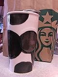 Starbucks Black Paint Dot Ceramic Double Wall Tumbler