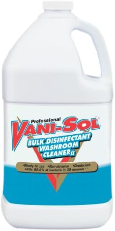 VANI-SOL Professional Bulk Disinfectant Washroom Cleaner, 128 Ounce (Pack of 4)