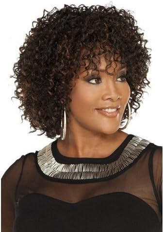 Redlution Afro Kinky Wig: Brown, Curly, Synthetic, Heat Resistant, One Size Fits Most