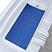 SlipX Solutions Blue Extra Long Rubber Safety Bath Mat (18 x 36 Inch, 220 Suction Cups, Great Non-Slip Coverage)