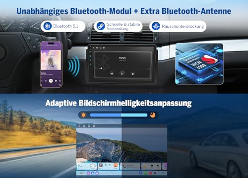 Eonon Android 13 For BMW E46 1998-2006 9 Inch Wireless Screen 6GB+64GB 4G LTE CarPlay Android Car GPS Sat Nav Rear View Camera Wi-Fi/Bluetooth/USB E46X6S2
