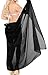 LA LEELA Women's Bikini Sarong Cover up Wraps One Size Solid Black