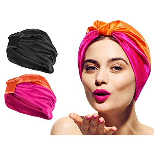 Stain Silk Bonnet Sleeping Cap Set 