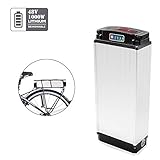 X-go Ebike Battery 48V 20Ah 1000W Cell Holder Back Carrier Li-ion Battery for 1000W E-Bike Electric Bicycle (with Lantern) (Battery)