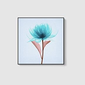 Framed Canvas Home Artwork Decoration Beautiful Flower Canvas Wall Art for Living Room, Bedroom - 16x16 inches