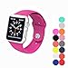 XIYA Soft Silicone Replacement Sport Band for Apple Watch for 2 Lengths, Barbie pink 38mm