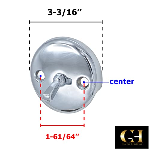 GoldHaoTheBathroom Bath Tub Waste Overflow Drain Trip Lever Face