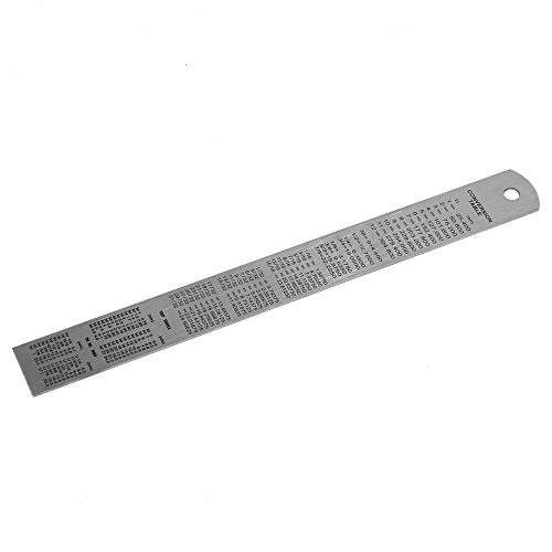 XUCHUAN 6''inch stainless Steel Office Ruler with Conversion Table - Thumbnail 2