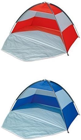 Wilton Bradley Upf 40 Beach Tent Shelter With Zip Up Front - Blue Or Orange - 2.1M X 1.2M