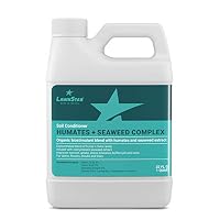 LawnStar Premium Humate + Seaweed Complex (32 OZ) - Humic & Fulvic Acid - Organic Carbon Bio Nutrient Blend Conditions Soil + Boosts Nutrient Uptake - Root Hume - for Lawn & Garden - American Made