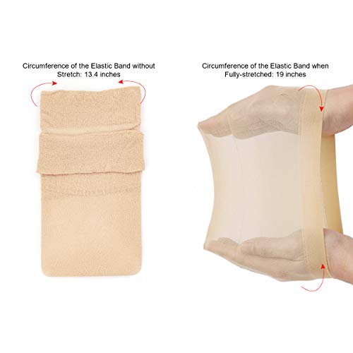 image for 6 Pack Dreamlover Nude Mesh Net Open End Wig Caps and Stocking Wig Cap