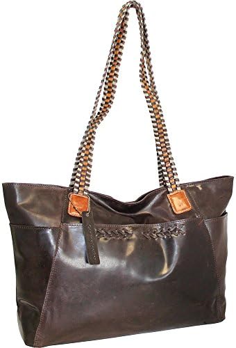 Nino Bossi Paloma Leather Tote (Chocolate)