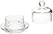 Abbott Collection 2 Piece Small Butter Dish with Dome Lid, Clear Glass (3
