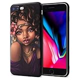iPhone 7 Plus iPhone 8 Plus Case African American Afro Girls Women Slim Fit Shockproof Bumper Cheap Cell Phone Accessories Thin Soft Black TPU Protective Apple iPhone 7 Plus Cases (06)