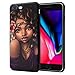 iPhone 7 Plus iPhone 8 Plus Case African American Afro Girls Women Slim Fit Shockproof Bumper Cheap Cell Phone Accessories Thin Soft Black TPU Protective Apple iPhone 7 Plus Cases (06)