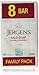 Jergens Mild Soap, Personal Size, All-Family, White, Family Pack, 8 - 3.5 Ounce bars