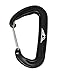 K2 Camp Gear Wiregate Carabiner Set (2 Pack) Aluminum. Holds 2400lbs Each - Camping Hammock Upgrade (Black)