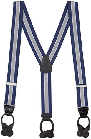 Suspender StoreStripes, Checks & Polka Dots Suspenders - 1.5-Inch Wide Elastic - Y-Back - Button - 9 Patterns & 3 Sizes