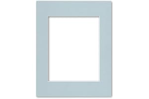ALLWORLD FRAMING 11x14 Matting for 8x10 Photograph or Artwork 4-Ply Bevel Cut Acid Free Matboard for picture framing (French Blue)