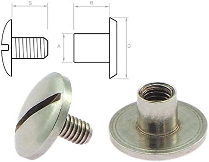 Chicago Screws - Stainless Steel Screw Post - 5 mm Length - Package of 10