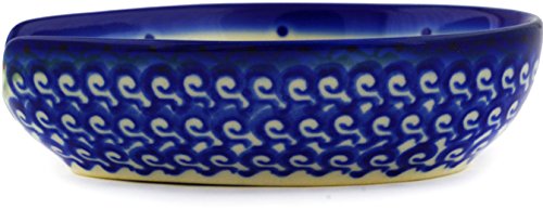 Polish Pottery Spoon Rest 5-inch Spring Flowers
