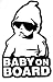 Decaltor Funny Car Window Laptop Vinyl Decal Baby on Board Hangover Sign Sticker, Size 5''