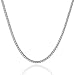 REVEMCN Reve Jewelry 3mm Stainless Steel Franco Chain Necklace for Men and Women, 20-30 Inches