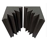 Set of 2 - Acoustic Foam Bass Trap Studio Soundproofing Corner Wall 12