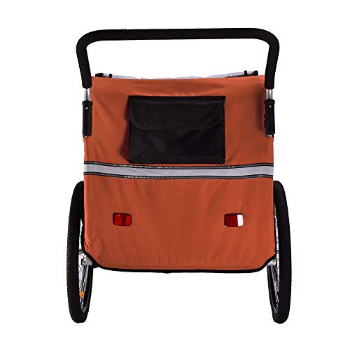 Veelar Bike Trailer & Stroller 2 in 1 Double Seat for Toddlers, Kids