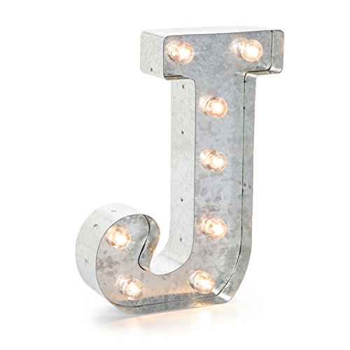 UPC 889092028211, Darice Silver Metal Marquee Letter 9.875&quot;-J