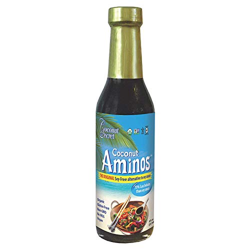 Coconut Secret Variety Pack: (1) COCONUT AMINOS SOY FREE SAUCE, 8 Oz. (1) GLUTEN FREE TERIYAKI SAUCE, 10 Oz., And (1) COCONUT AMINO ORGANIC GARLIC SAUCE MARINADE 10 Oz. BONUS MEASURING SPOON INCLUDED.