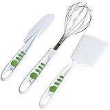 Curious Chef 3 Piece Baking Tool Set, Child, Green/White