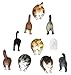 Cat Butt Magnets Toys Set for Refrigerator - Set of 10 for Cat & Pet Lovers Stuff - Cat Tails - P
