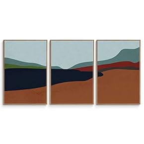 signwin 3 Piece Framed Canvas Wall Art Abstract...