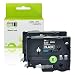 NineLeaf 2 Pack White on Black 24 mm x 8 m 1'' 26.2ft Label Tape Cassette Compatible for Brother P-Touch TZe355 TZ-355 TZe-355 TZ355 Laminated for PT-P700 PT-P750W PT-D600 PT-520 PT-530 Label Maker