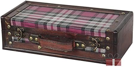 Tartan Plaid Suitcase (Small Pink)