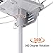 Housmile Outdoor TV Antenna Stable Signal with HD Antenna 360° Rotation 150 Miles Widely Signal Range, UHF/VHF/FM Radio with Wireless Remote Control