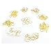 JIALEEY Hair Braid Rings, 50PCS Hair Loops Clips Gold Ring Shell Leaves Star Conch Snowflake Pendant Charms Set Hair Clip Headband Accessories