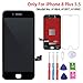 Screen Replacement Black for iPhone 8 Plus (5.5 Inch Black), 3D Touch LCD Screen Digitizer Replacement Frame Display Assembly Set with Repair Tool Kit