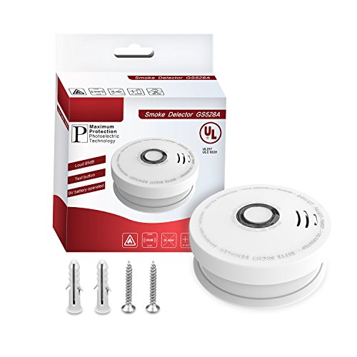 2 Pack COOWOO Battery-Operated(Not Hardwired) Smoke and Fire Alarm with Test Button, Photoelectric Sensor & UL Listed(9V Battery included) - Thumbnail 7