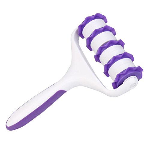 New Design!!Pop Sales!!Molyveva Fondant Strip Ribbon Cutter Sugarcraft Tool Cake Rolling Pin Embosser Roller Set