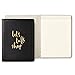 Kate Spade New York Black/Gold Leatherette Notepad Folio, Professional Padfolio with Lined Writing Pad, Interior Pocket, and Pen Loop, Let's Talk Shop