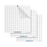 SOMOLUX Standard-Grip Adhesive Cutting Mat 3 Pack, Suit for Cameo1,2,3 Explore Air1,2 Die Cutting Machine, 12&times;12 inch Clear