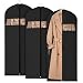 Univivi Garment Bag Suit Bag for Storage and Travel 60 inches, Anti-Moth Protector, Lightweight Study Full Zipper Washable Suit Cover for Dresses, Suits, Coats, Set of 3