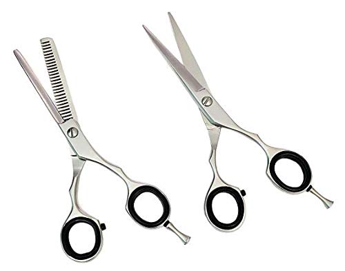 Professional Hairdressing Barber Salon Scissors,Thinning Scissors Set 5.5" Razors Edge,Super Sharp,Hair Cutting Scissors