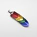 Gay pride pendant, handmade rainbow LGBTQ flag necklace, chainmail dragon scale charm