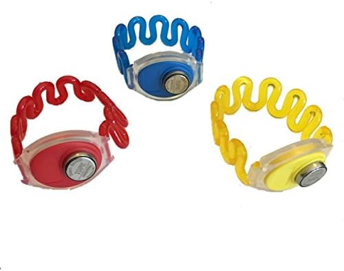 Non Magnetic Ibutton / Dallas Key / POS Till Key Wristband - Pink Curly - By Pac Supplies USA LLC (Blue Curly)